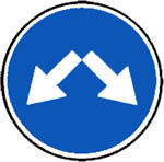 Знак 4.2.3 Объезд препятствия справа или слева